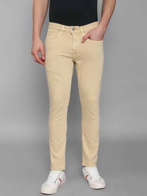 Louis Philippe Jeans Beige Regular Fit Jeans