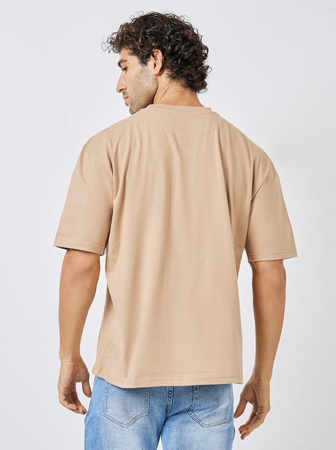 Oversized Curved Hem Detail T-shirt