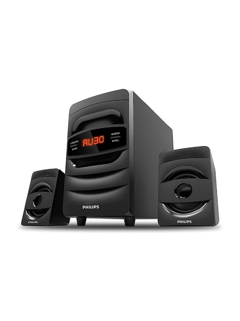 Philips Audio MMS2625B 32W Channel Wireless Bluetooth, Wired Multimedia  Computer Speaker (Black)