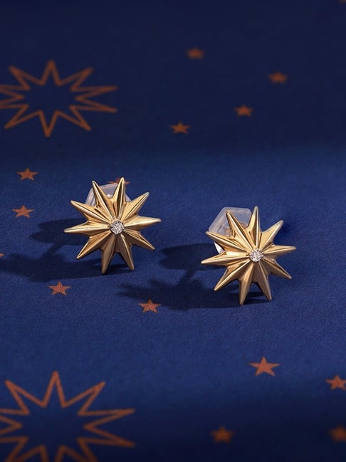 Kid Gold Star Stud Earrings 14K Gold | LeMel – LeMel