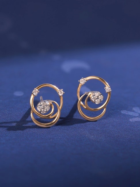Buy Mia by Tanishq Twinkling Stars 14k Gold Stud Earrings Online At Best  Price @ Tata CLiQ