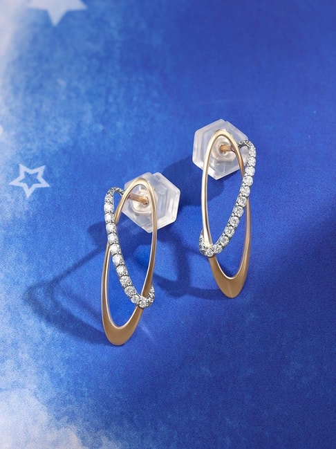 Buy Mia by Tanishq Moonlit Whispers 14k Gold Stud Earrings Online At Best  Price @ Tata CLiQ