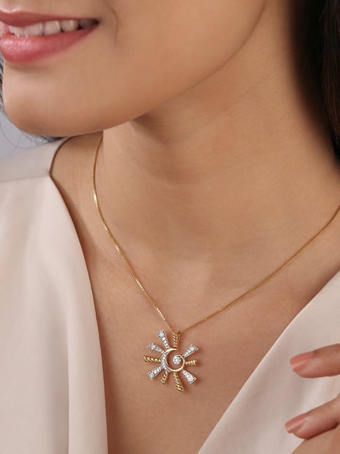 Small Gold Sun Necklace – Gazza Ladra Fine Jewelry