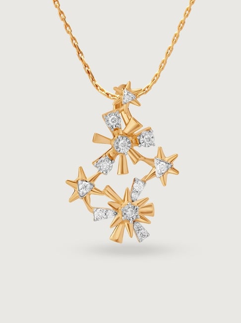 Yellow Gold Hexagon Single Diamond Necklace – Harold Stevens