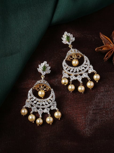 Designer Gold Plated Chand Bali Kundan Stylish Earrings For Women And –  Priyaasi