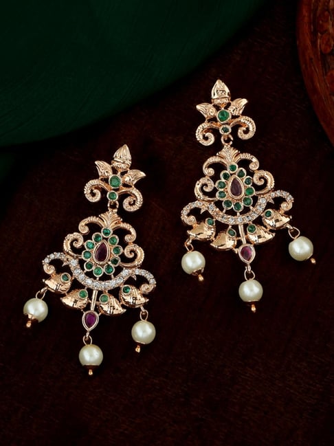 Buy Silver Earrings Women AD Floral Drop Dangler Earrings Swarovski Drop  and Dangle Earrings CZ Stones Bollywood Earrings Online Shopping Online in  India - Etsy