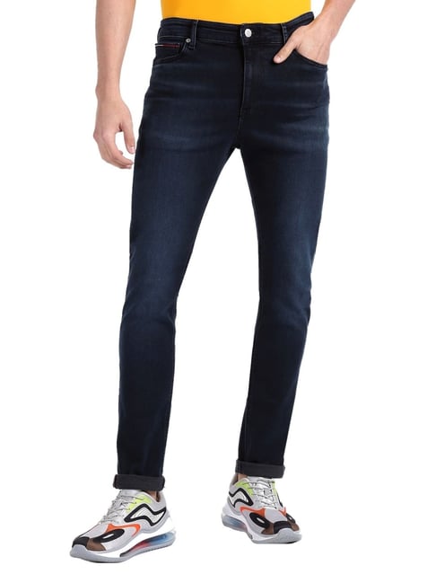 Buy Tommy Hilfiger Denim Blue Cotton Skinny Fit Jeans for Mens