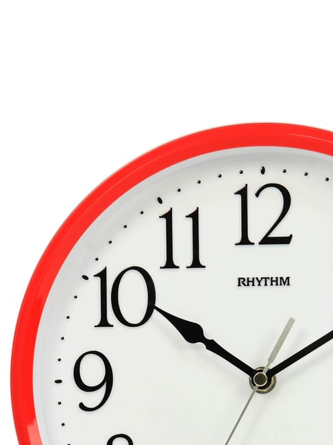 Buy RHYTHM Orange Plastic Beautiful Silky Silent Move Wall Clock