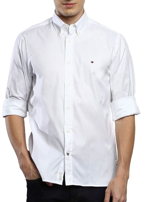 Tommy hilfiger best sale white shirt