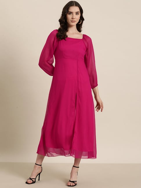 Qurvii Magenta Maxi Dress-picture-45