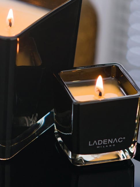 Home4U Ladenac Minimal Floral Champetre Black Square Wax Small Jar Candle-picture-44