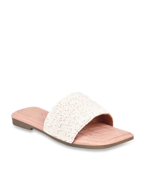 Shoes Etc | @ ₹600 Women's Rhinestone Suede Flat Sliders Slippers