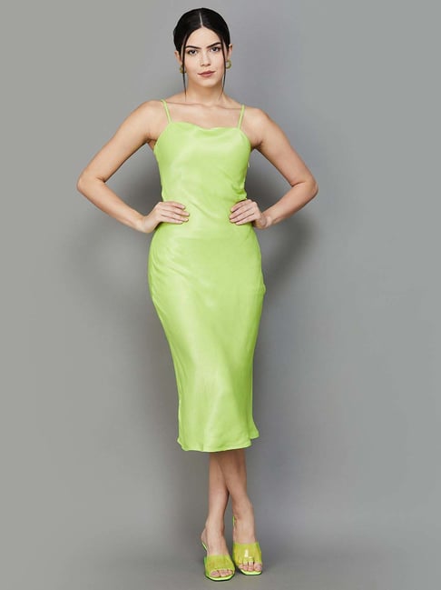 Buy Code by Lifestyle Lime Green A Line Dress for Women Online Tata CLiQ