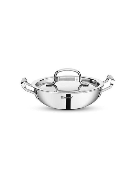 Bergner Tripro Silver Stainless Steel 26 cm Induction Friendly Triply Deep Kadai  With Lid (3.95 L)-picture-30