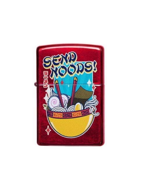 Zippo Red Brass Noodle Design Windproof Pocket Lighter