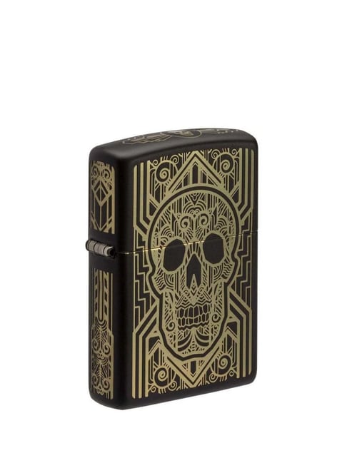 Buy Zippo Black Brass Art Deco Skull Pocket Lighter at Best Price  