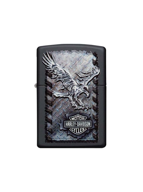 Zippo Black Brass Harley-Davidson Windproof Pocket Lighter