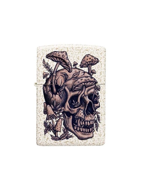 Zippo White Brass Skullshroom Design Windproof Pocket Lighter-picture-41