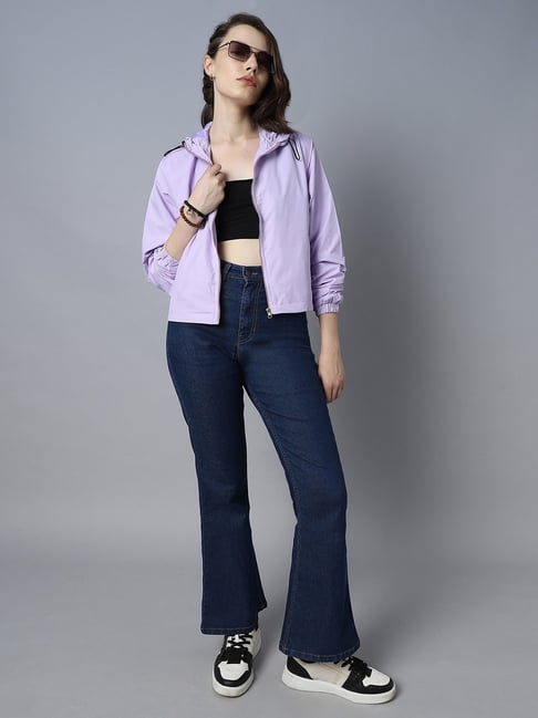 High Star Purple Polyester Regular Fit Sports Jacket