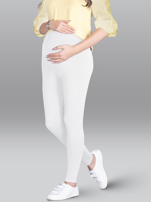 Buy Lyra White Cotton Overbelly Maternity Leggings for Women Online @ Tata  CLiQ