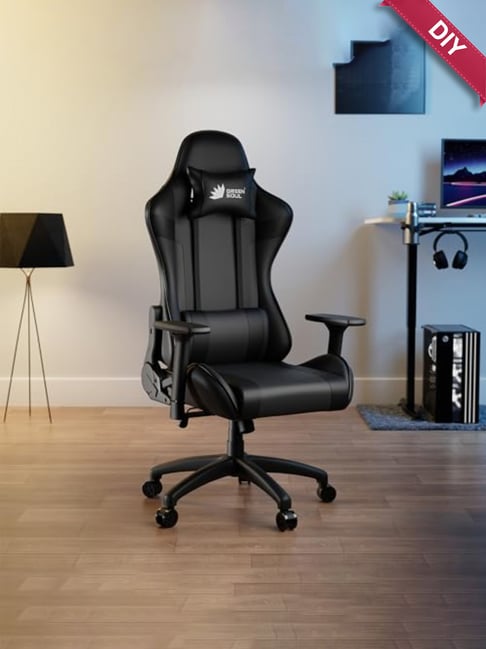 Green Soul Raptor Black Leather High Back Gaming Chair