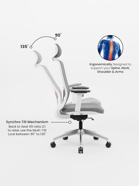 Green Soul Cosmos Red Plastic High Back Office Chair