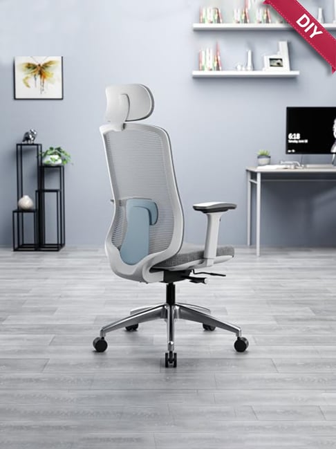Green Soul Cosmos Blue Plastic High Back Office Chair