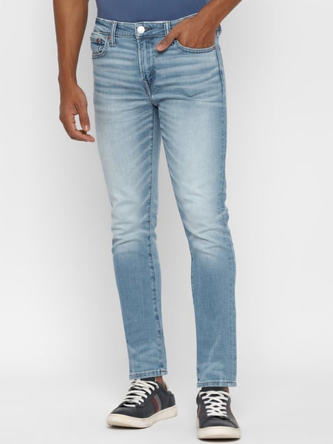 American Eagle Outfitters Blue Cotton Skinny Fit Jeans