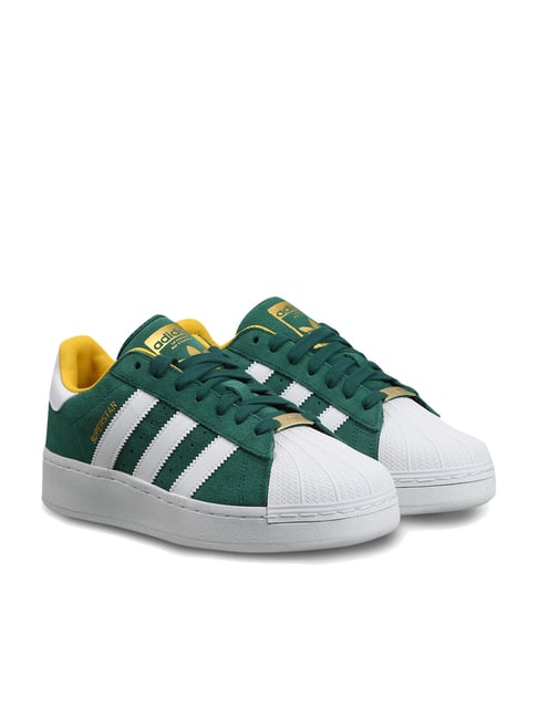 Green adidas shoes superstar best sale