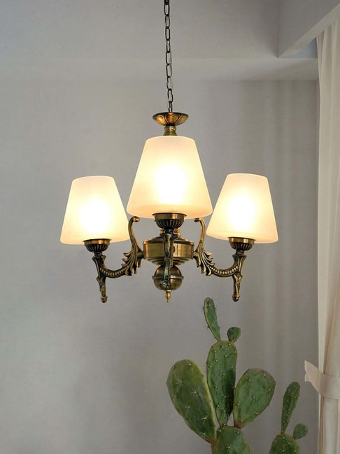 Small Moroccan Brass and Silver Chandelier with Multi-Color Glass Eyelets  from Badia Design Inc.