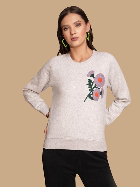 Global Republic Grey Embroidered Sweatshirt-picture-17