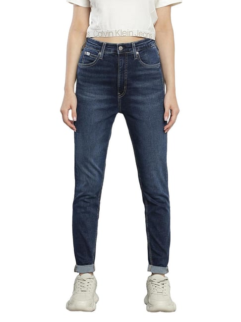 Calvin Klein Jeans Skinny Denim Dark Lightly Washed High Rise Jeans