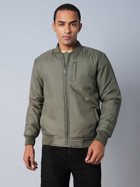 High Star Olive Regular Fit Bomber Jacket