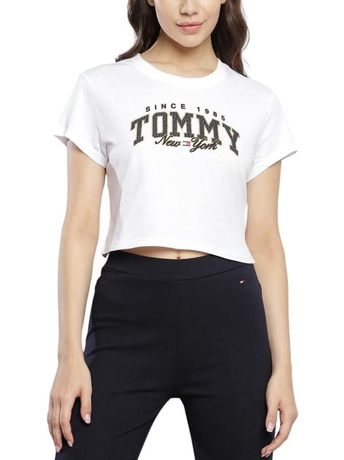 Tommy Hilfiger White Logo Regular Fit T-Shirt