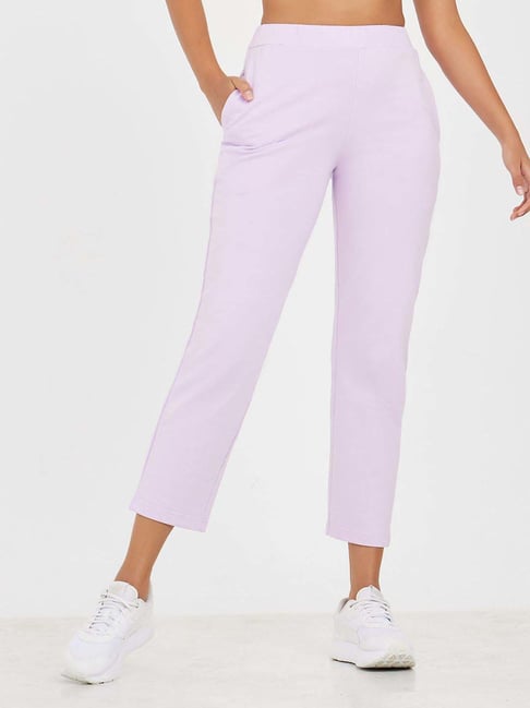 Buy AND GIRL Purple Solid Polyester Regular Fit Girls Trousers | Shoppers  Stop