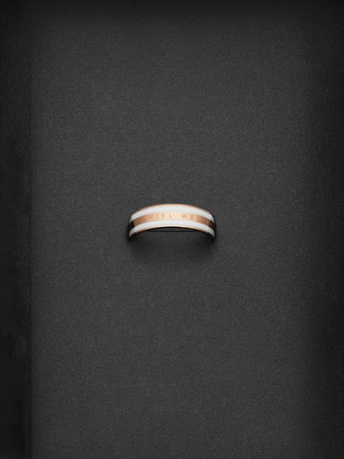 Buy Daniel Wellington Emalie Rose Gold Tone Band Ring for Unisex