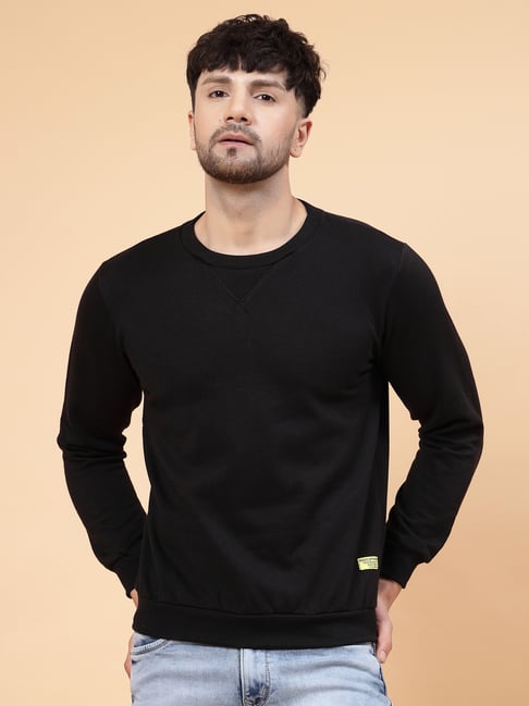 Rigo Black Regular Fit Printed Round Neck Sweatshirt-picture-32