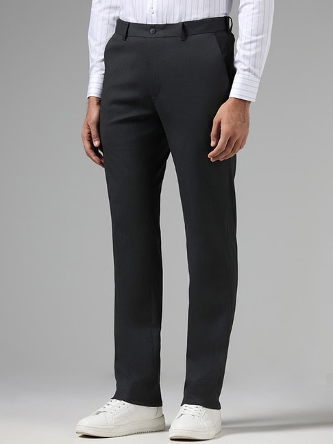 Buy WES Formals Light Khaki Slim-Fit Trousers from Westside