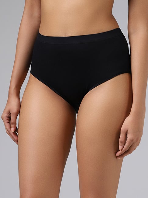 Wunderlove by Westside Solid Black Seamless Full Brief