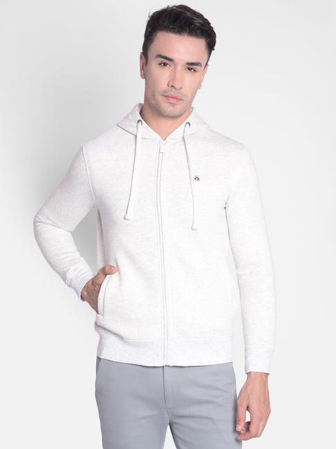 Crimsoune Club Off White Slim Fit Hooded Sweatshirt-picture-17