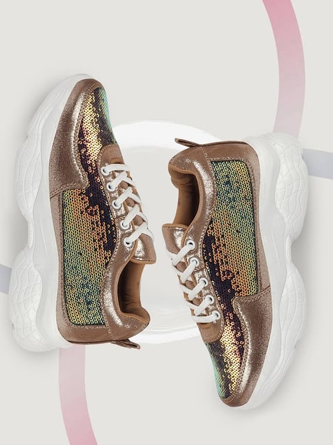 Fausto Women's Golden Sneakers-picture-28