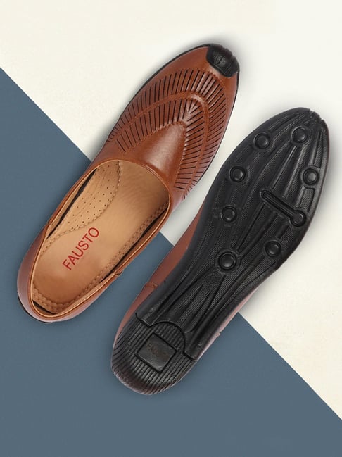 Fausto Men's Tan Casual Juttis-picture-42