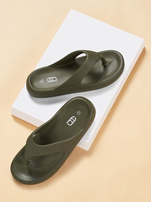 Ajile by Pantaloons Men's Olive Flip Flops-picture-27