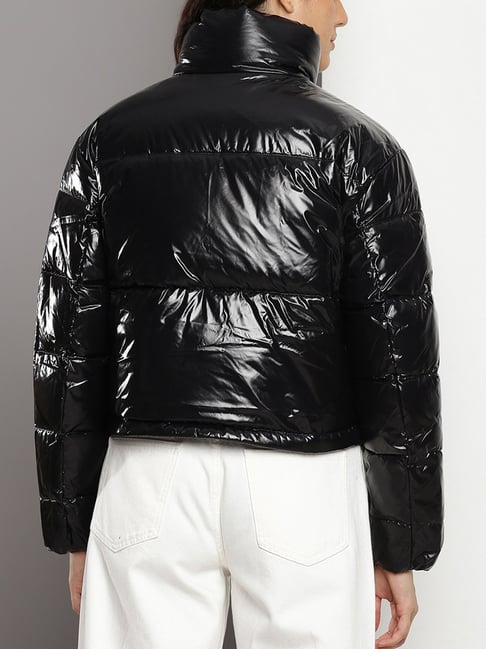 Calvin Klein Mens Leather Sleeve Varsity Jacket, Black, Small - Walmart.com
