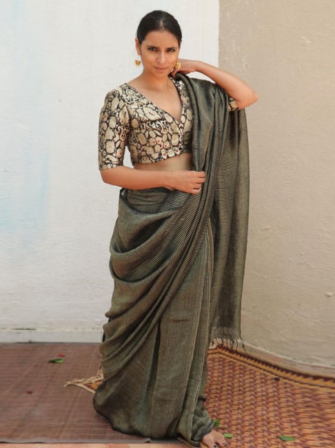 Buy Sahastra Solid/Plain Bollywood Satin Grey Sarees Online @ Best Price In  India | Flipkart.com