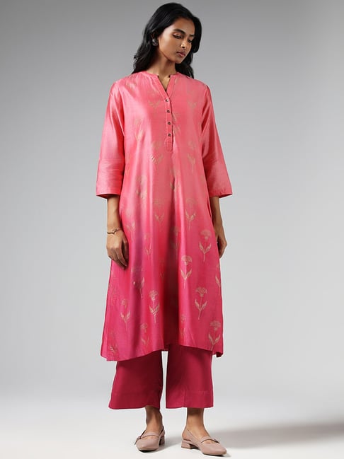 Zuba by shop westside pink kurta