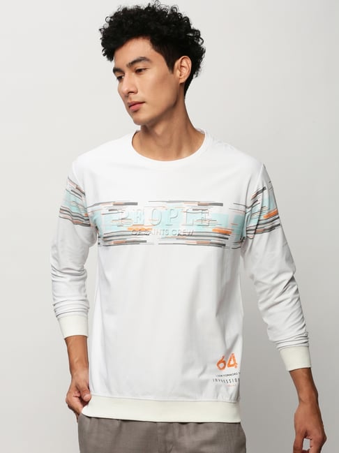 showoffff SHOWOFF White Slim Fit Printed Sweatshirt-picture-25