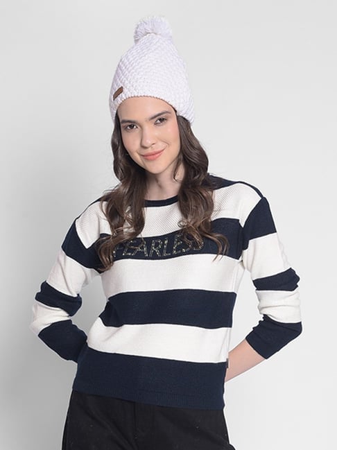 Crimsoune Club Navy & White Striped Sweater-picture-15