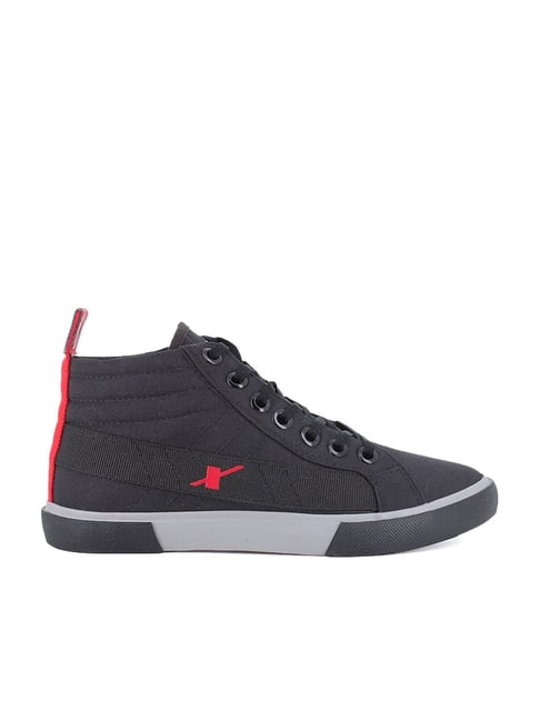 Sparx Men s Black Ankle High Sneakers