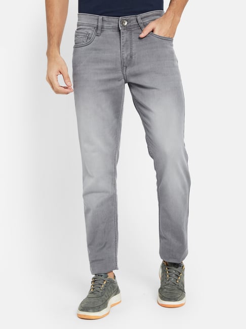 Octave Grey Regular Fit Lightly Washed Jeans-image-43